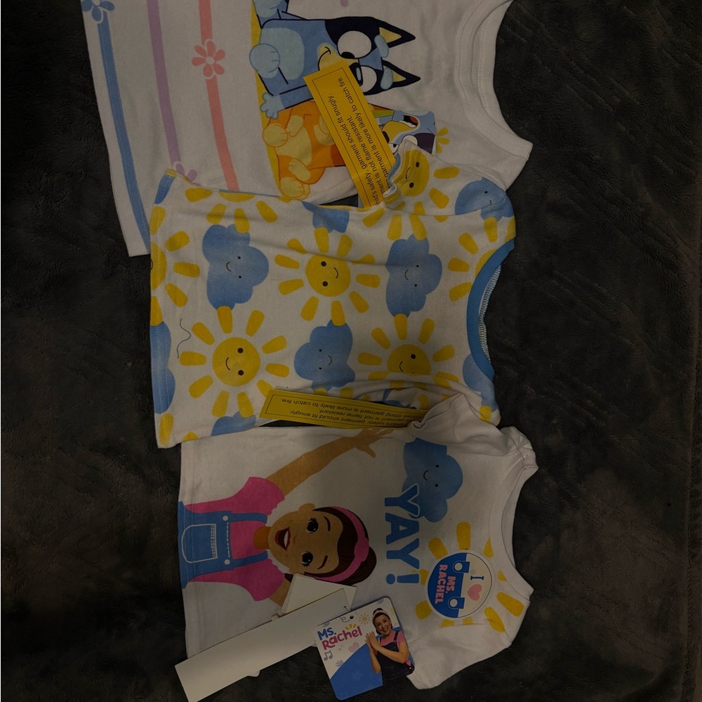 3-Pack Toddler Tops (18M) – NWT / Bluey + Ms. Rachel